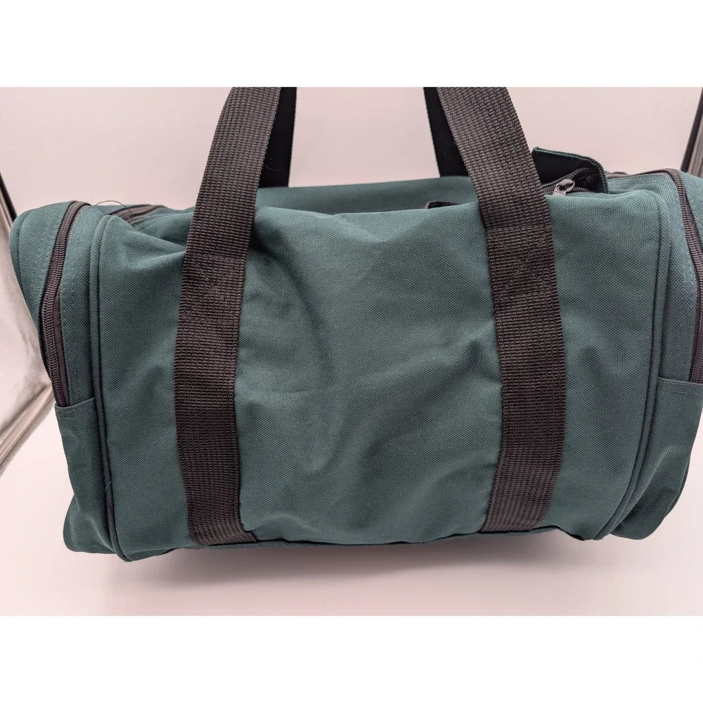 Team Kool Green Racing Duffel Bag Teal Embroidered Logo Travel Gym Bag